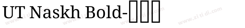UT Naskh Bold字体转换